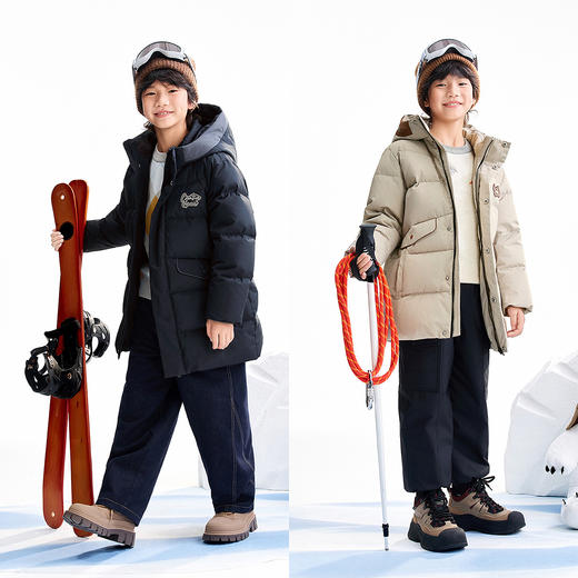 【实体店同款】男童中长款羽绒服冬季新款安奈儿童装AB545357 商品图3