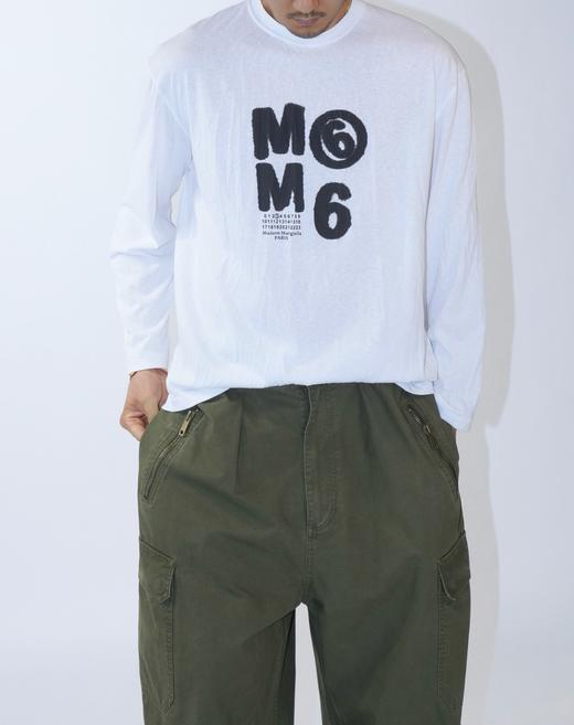 男款褶皱印花长袖T恤ba016 商品图3