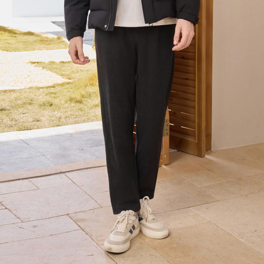 半身缘男裤 冬季舒适时尚休闲宽松呢料休闲裤254201U10330140 商品图2