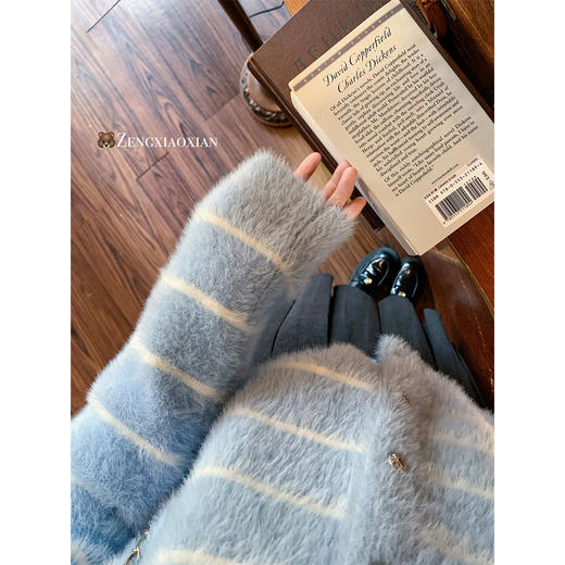 【189元任选2件】现货！蓝白条纹毛衣 商品图4