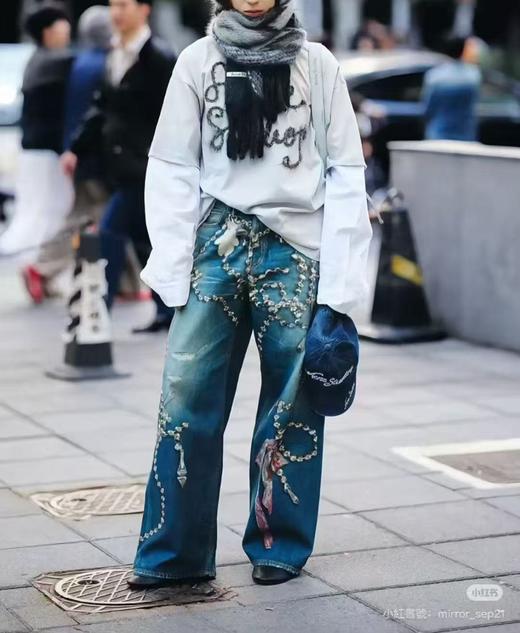 女款logo刺绣长袖T恤hu001 商品图3