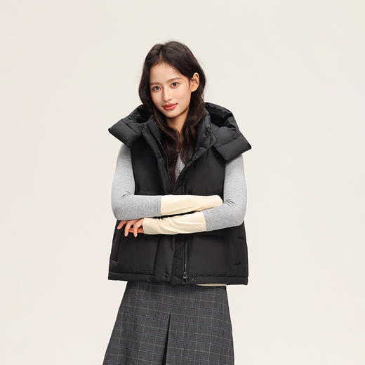 個调冬季新款女式无袖轻薄羽绒马甲背心户外保暖外套1028 商品图4