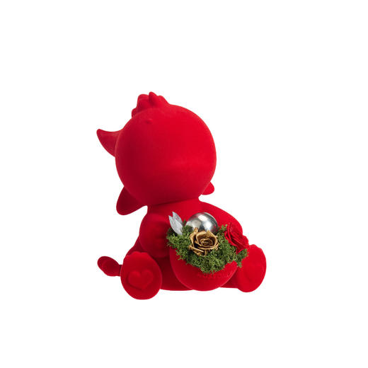 ROSEONLY诺誓 永生玫瑰 公仔系列 生肖特别款 抱抱龙 抱抱龙公仔 红色 金色 送朋友 送闺蜜 商品图2