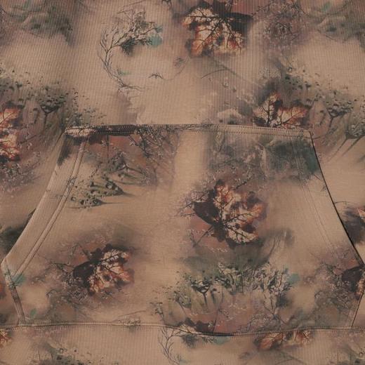 SDSA男士秋冬新款痞帅男装复古扎染树叶印花连帽卫衣百搭轻奢上衣 商品图3