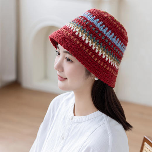 苏苏姐家安澜渔夫帽套装手工DIY编织钩针情侣帽子羊毛线团材料包 商品图3