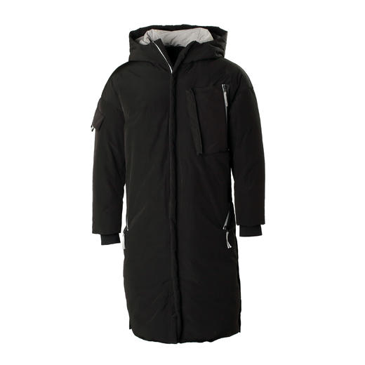 Marco Azzali 黑色长款羽绒服 M5325200 商品图0