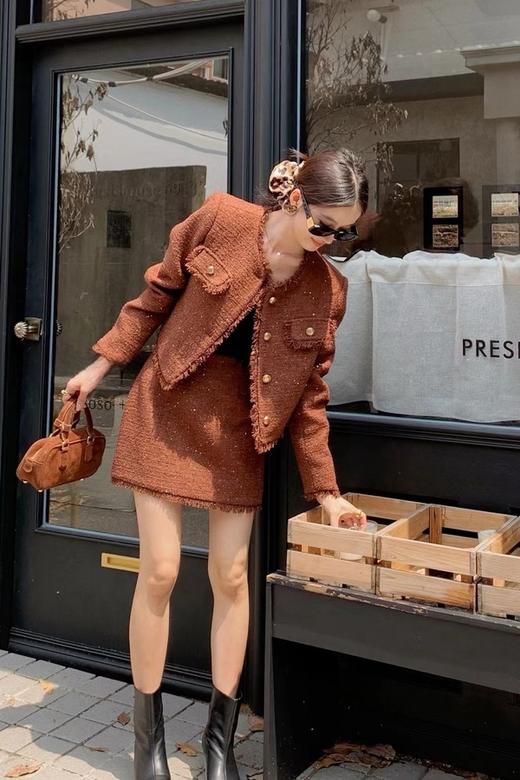 amadella 精致名媛风小香风粗花呢子气质套装 21484 商品图4