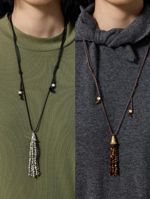 Simple Project/A25274/“吊钟”串珠流苏项链 商品图0