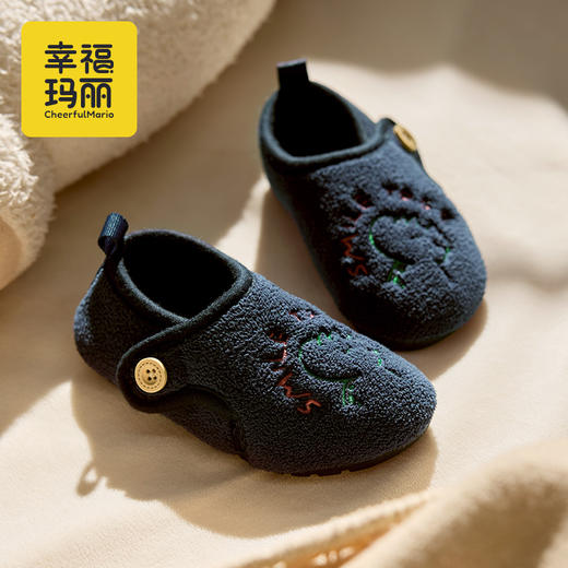 幸福玛丽 宝宝棉拖鞋秋冬男童卡通棉鞋女童幼儿包跟儿童毛拖鞋保暖ZF9511 商品图6