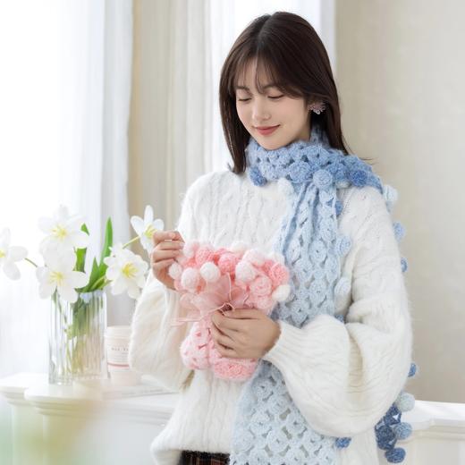 苏苏姐家富贵花围巾手工diy编织钩针梦羽毛线团自制围巾材料包 商品图1