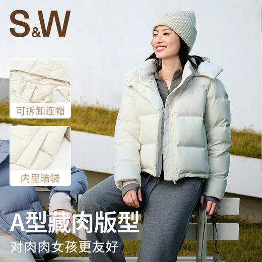 【sw速惟】连帽白鸭绒加厚保暖户外防风羽绒外套1947B 商品图3