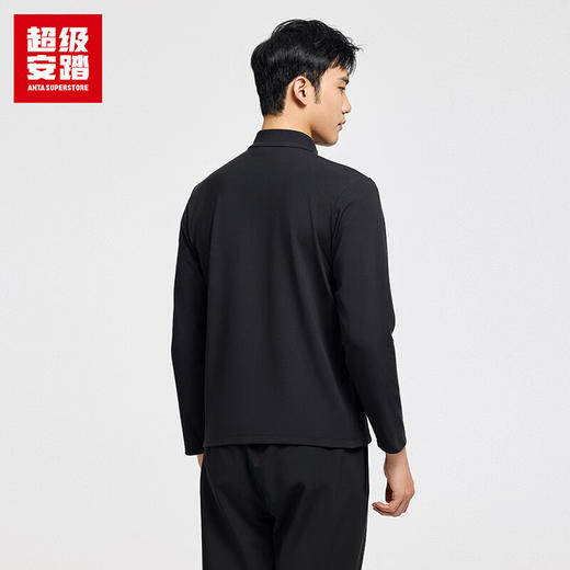 超级安踏甲壳盾抗菌长T男秋冬加绒半拉链卫衣通勤内搭152547408U 商品图3