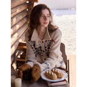 SimpleRetro羊毛复古雪花费尔岛针织开衫