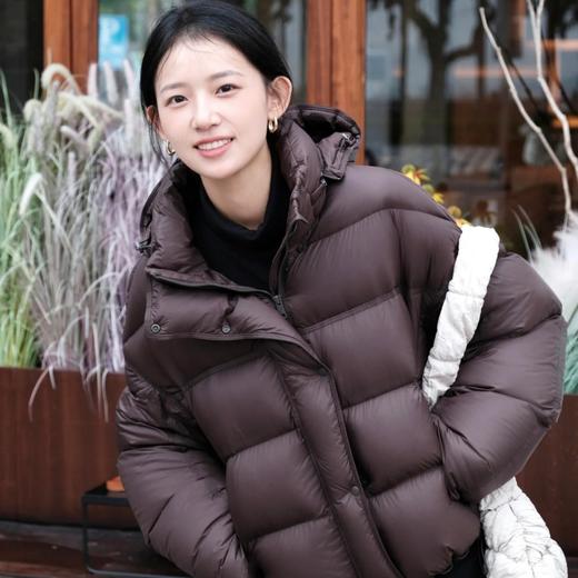 明⭐️同款，波司登同厂泡芙个小子显高 云朵泡芙羽绒服女短款连帽90白鸭绒保暖外套 2506 商品图4