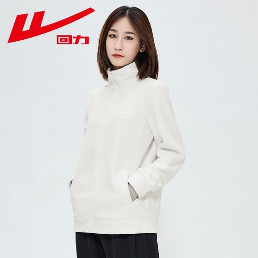 回力摇粒绒外套女士新款双面抓绒衣加厚保暖内胆户外运动冲锋夹克 商品图7