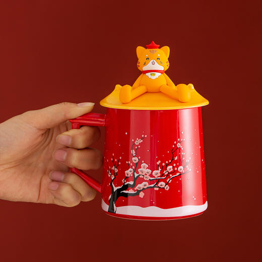 平仄x上新了·故宫 御猫说雪知春 信陶瓷杯礼盒 400mL 商品图2