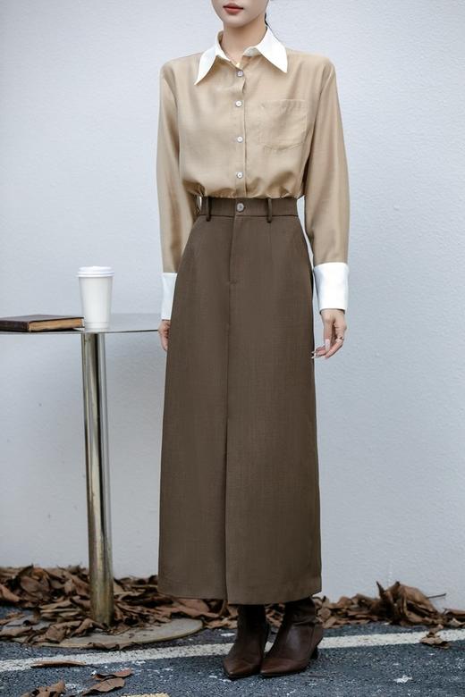 ESTELLICA 气质通勤西装开叉直筒半裙 21476 商品图4