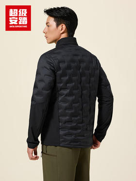 超级安踏轻薄立领羽绒服男士秋冬保暖修身弹力拼接运动夹克外套152546921U