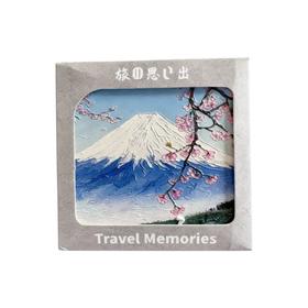 momobox 冰箱贴 旅忆系列 富士山樱花 5.8*5.8cm 纪念品 旅行手信