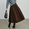 初语半身裙女新款纯棉灯芯绒复古可露丽风中长款伞裙 商品缩略图1