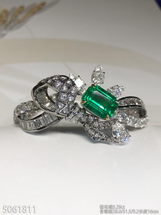 5.29ct祖母绿钻石手链，赞比亚【5061811】具体价格微信咨询 商品图2