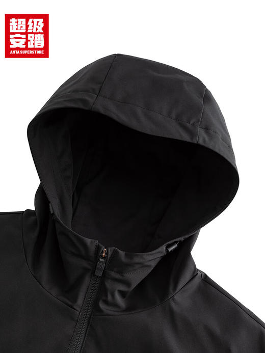 超级安踏加绒运动夹克外套男士秋冬防泼水丝光绒保暖连帽茄克152547607U 商品图4