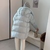90白鸭绒2025冬新款连帽宽松茧型云朵泡芙羽绒服女中长款显瘦加厚 2508 商品缩略图12