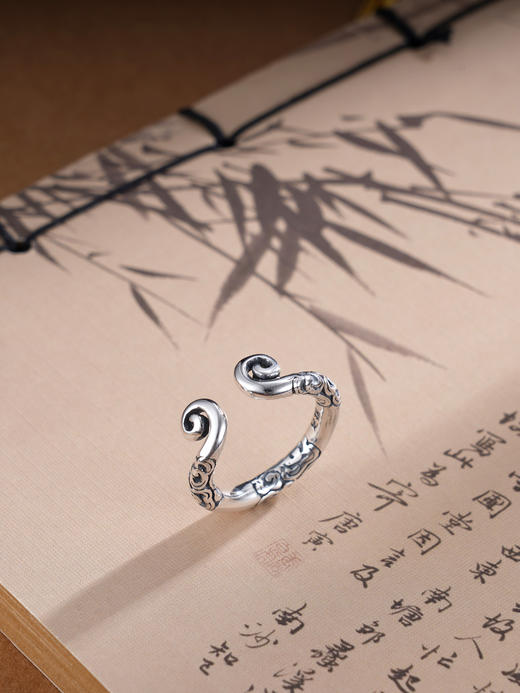 子佩集S990银【祥云金箍】戒指纯银悟空【YFJZ019】仿古2501 商品图0