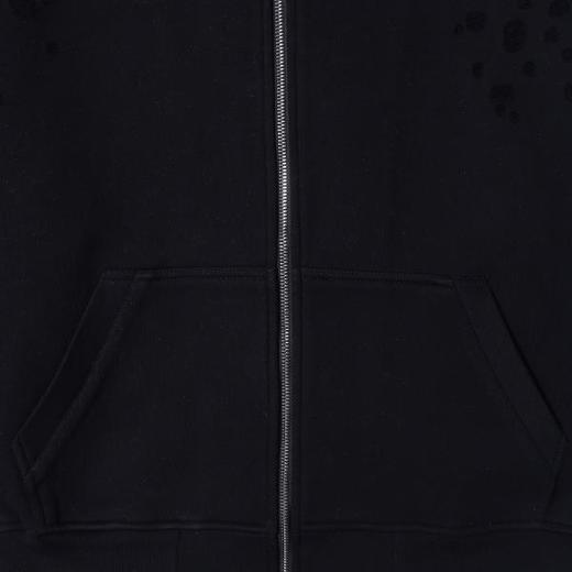 WY1326SDSA秋冬新款痞帅男装简约撞色刺绣数字拉链连帽开衫卫衣休闲百搭 商品图3