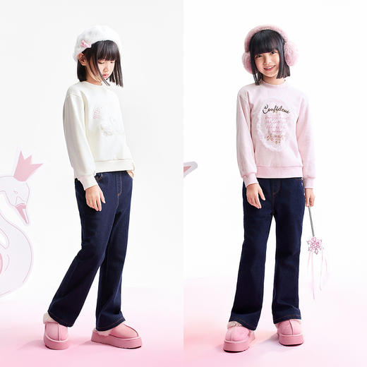 【实体店同款】女童全腰棉裤冬季新款安奈儿童装AG546073 商品图3