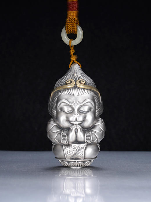 子佩集S999银【禅韵悟空】手把件纯银【SBJ410-1】手把件黑神话悟空2501 商品图0