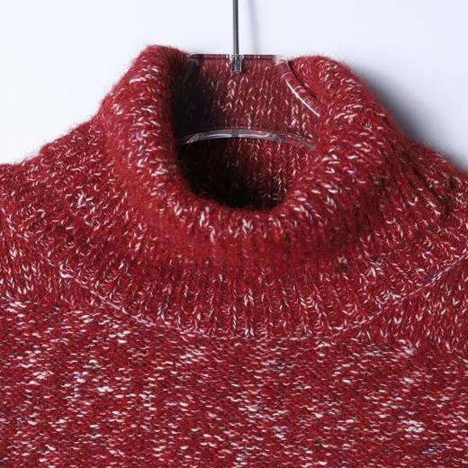 72673SDSA男士秋冬新款痞帅男装潮牌慵懒风可翻高领毛衣百搭套头针织衫 商品图2