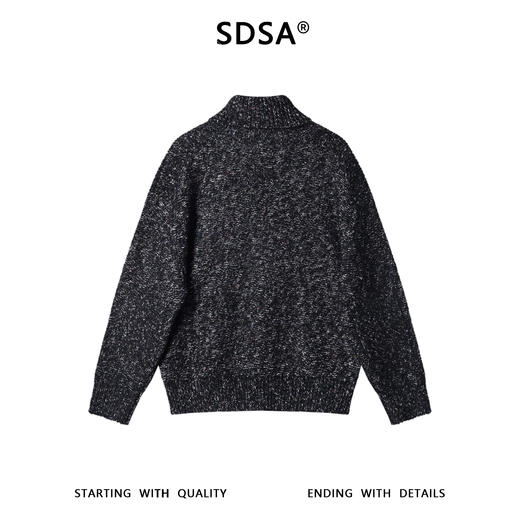 72673SDSA男士秋冬新款痞帅男装潮牌慵懒风可翻高领毛衣百搭套头针织衫 商品图4
