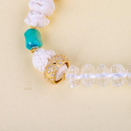 【四季发财】貔貅蓝松牙雕手串    ZX2506173 商品图1