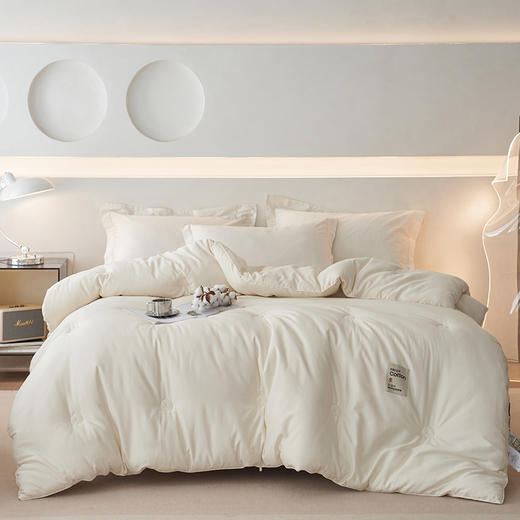 【里外全棉】轻奢高品质秋冬80支无染长绒棉新疆棉花被被子被芯 商品图1