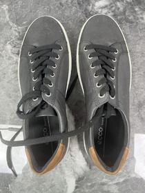 瑕疵ECCO/爱步 男士舒适真皮软面圆头系带休闲板鞋 柔酷857664