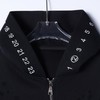 WY1326SDSA秋冬新款痞帅男装简约撞色刺绣数字拉链连帽开衫卫衣休闲百搭 商品缩略图2