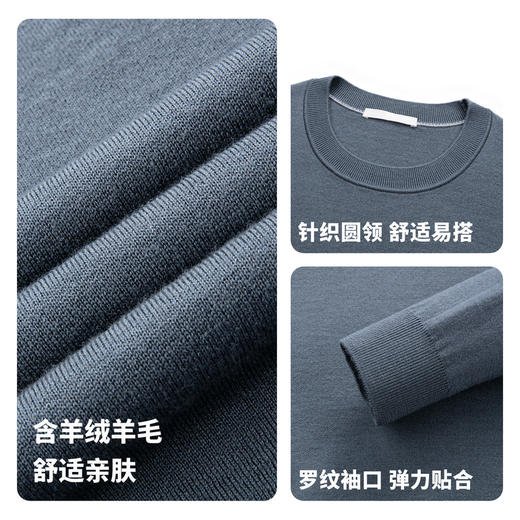 【门店新品&含羊毛】圣得西男休闲毛衫25年冬季新款圆领百搭毛衣 商品图4