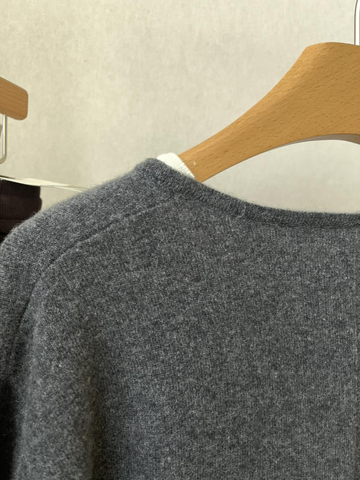 【羊绒的暖】噢蜜ooomeooo羊绒假两件套头衫 商品图12