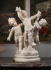 独角鹿西洋古董19世纪末20世纪初法国雕塑家Hippolyte Moreau签名创作小天使主题大理石雕塑 商品缩略图0