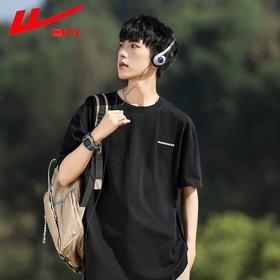 回力短袖t恤男2025夏季新款纯棉美式重磅男士体恤宽松休闲上衣男