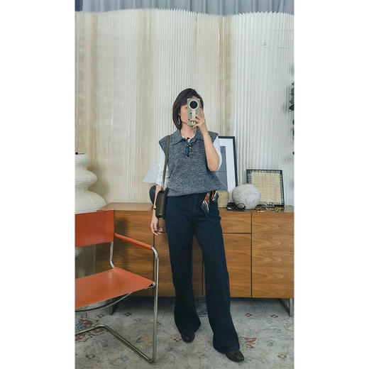 守护者 100% 羊毛 polo 领背心 ——ABC 三股花式纱 百搭显瘦的穿搭万金油 复古时髦新色 商品图4