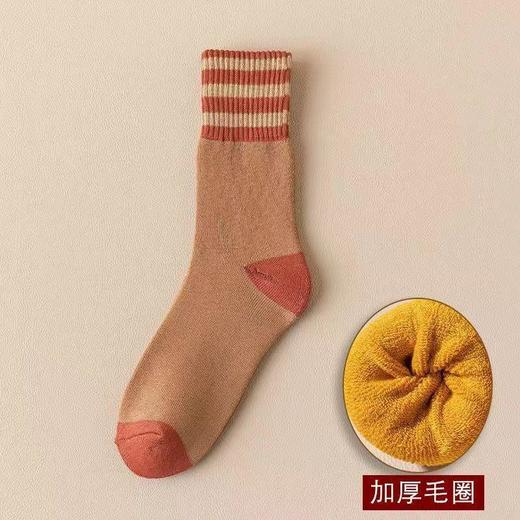 秒杀！26.9到手5双！加厚袜子男秋冬纯色毛巾袜保暖袜男女中筒袜保暖毛圈袜长袜地板袜 商品图5