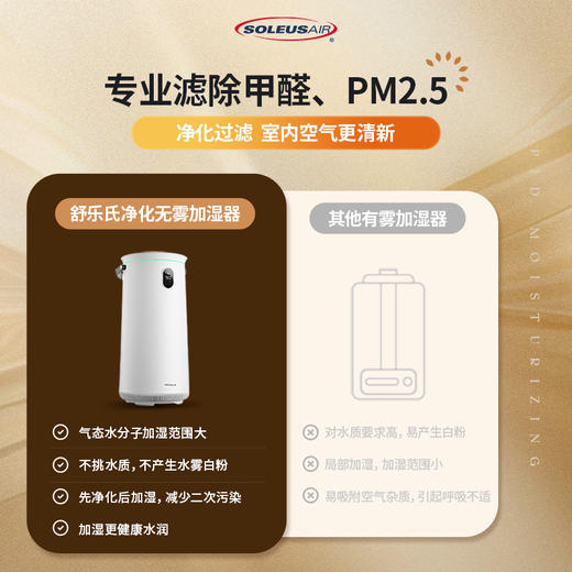舒乐氏空气净化加湿器一体机家用卧室客厅低噪音除醛除菌大加湿量 商品图3