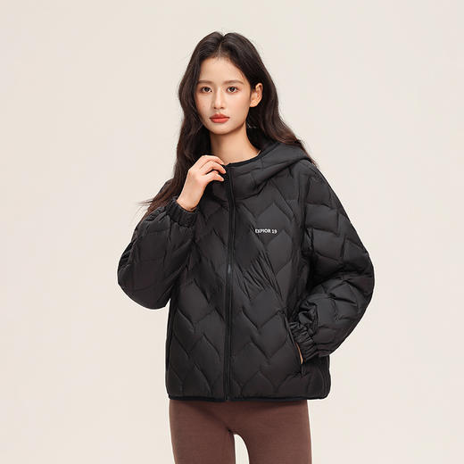 個调轻薄羽绒服女新款短款连帽保暖时尚百搭休闲轻暖冬外套1053 商品图3