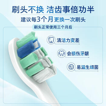 飞利浦（PHILIPS）声波电动牙刷钻石3系 5倍洁齿5种模式 刷头*2【亮白+洁净】生日礼物  送男生女友HX5181/02 蓝 商品图6