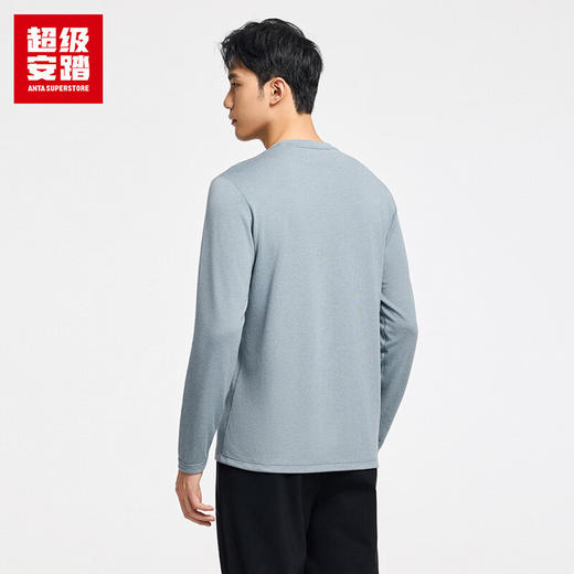 超级安踏羊毛长T男秋冬保暖内胆3A抗菌长袖运动T恤内衣152547406U 商品图2
