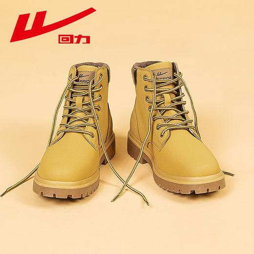 回力男鞋马丁靴秋冬款百搭英伦风大黄靴男款加绒加厚保暖工装靴子 商品图2