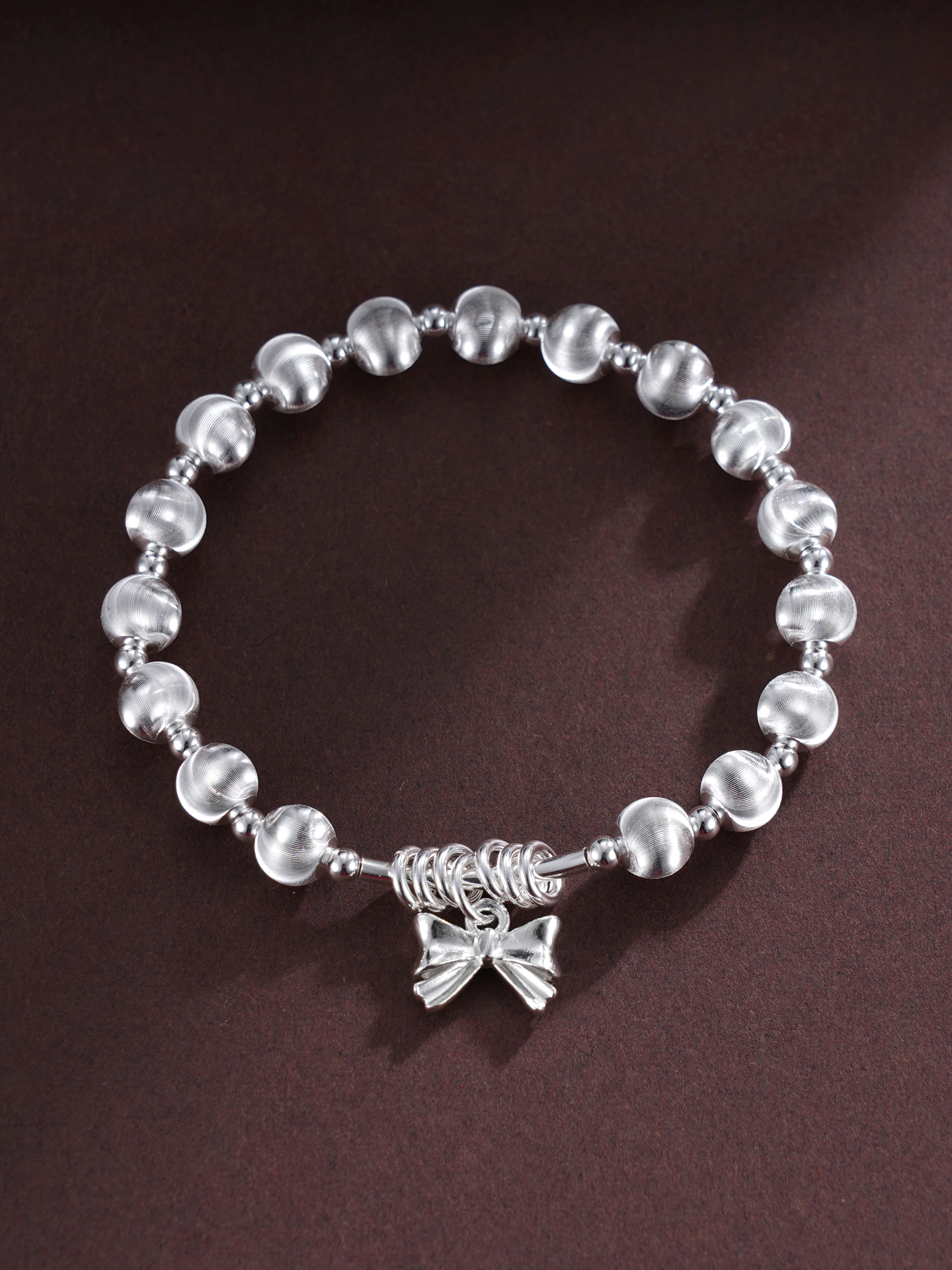 子佩集S925银【情意结】手串纯银【TSB0001-46】手链蝴蝶结2501