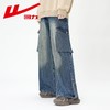 回力裤子女牛仔裤阔腿2025春季新款宽松直筒美式复古工装裤小个子 商品缩略图5